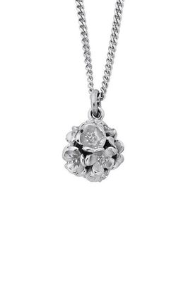 Karen Walker Small Flower Ball Necklace Sterling Silver