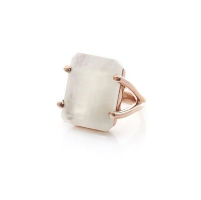 Silk &amp; Steel Prima Donna Moonstone Rose Gold Plated Ring