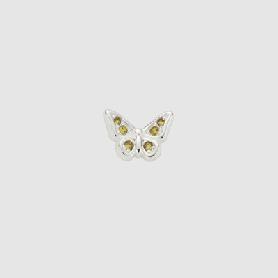 Stow Cooper Butterfly CZ Silver Charm
