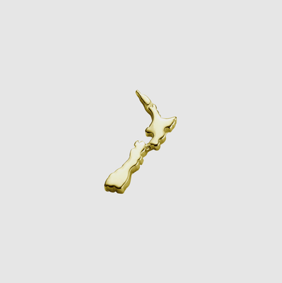 Stow NZ Map Gold Charm