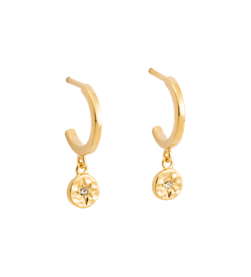 Kirstin Ash Star Coin Earring Gold Plated