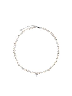 Karen Walker Petite Bow with Pearls Necklace