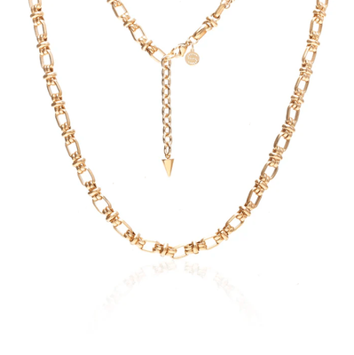 Silk &amp; Steel Capri Necklace Gold Plated