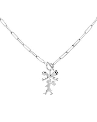 Karen Walker Girl With The Bow Necklace Silver