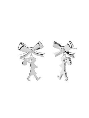 Karen Walker Girl With The Bow Earrings Silver