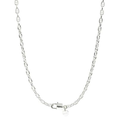 Najo Love Lock Silver Chain Necklace