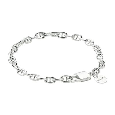 Najo Love Lock Silver Chain Bracelet