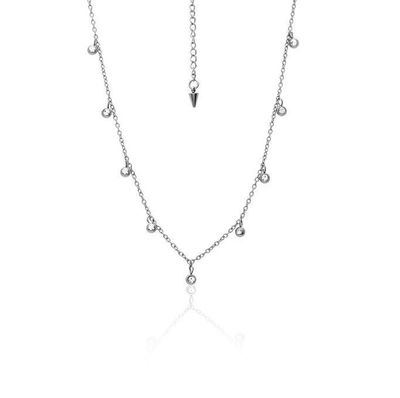 Silk &amp; Steel Glimmer Necklace Stainless Steel