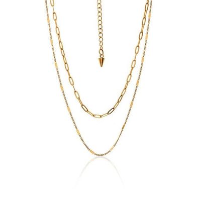 Silk &amp; Steel Horizon Necklace Gold Plated