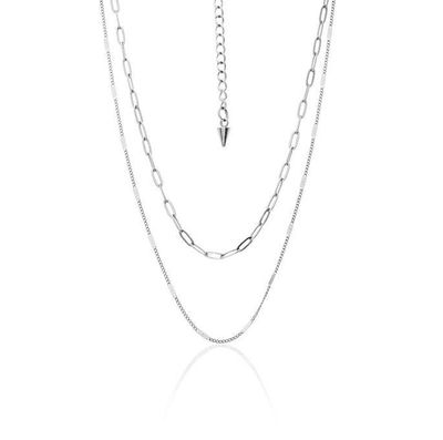 Silk &amp; Steel Horizon Necklace Stainless Steel