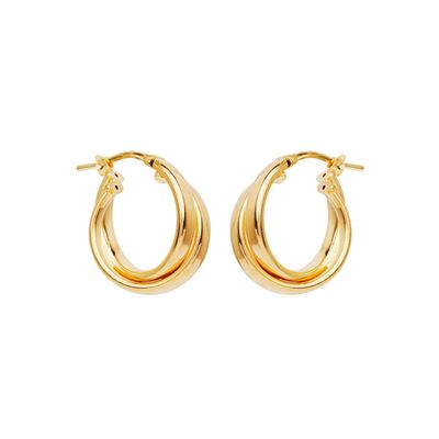 Najo Sunshine Hoop Earrings Gold Plated