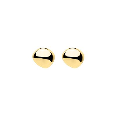 Najo Pebblet Stud Earrings Gold Plated