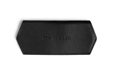 Fox and Leo Sunglass Case Black