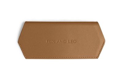 Fox and Leo Sunglass Case Tan