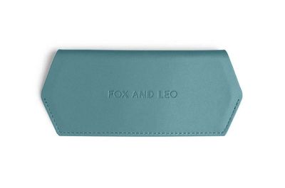 Fox and Leo Sunglass Case Teal