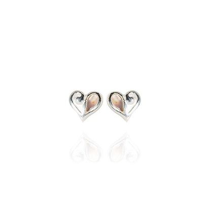 Evolve Mini Paua Heart Studs