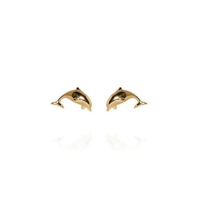Evolve Mini Dolphin Studs Gold Plated