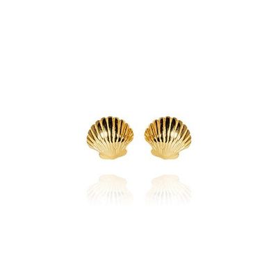 Evolve Mini Scallop Studs Gold Plated