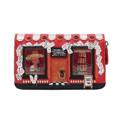 SALE - (Was $120) Vendula House Of Cards Magic Shop Medium Ziparound Wallet