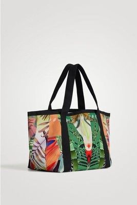 SALE - (Was $249) Desigual Green Arty Jungle Shopper