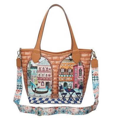 SALE - (Was $399) Vendula Viva Italia Postcard Reversible Tote