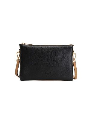 Serenade Cleo Triple Compartment Crossbody Black/Camel