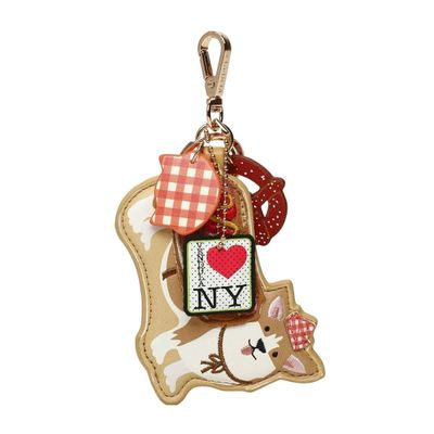 Vendula New York City Cats &amp; Corgis Key Charm - Pretzel the Corgi