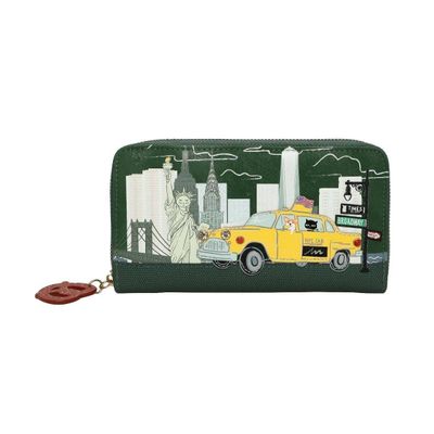 Vendula New York City Cats &amp; Corgis Large Ziparound Wallet