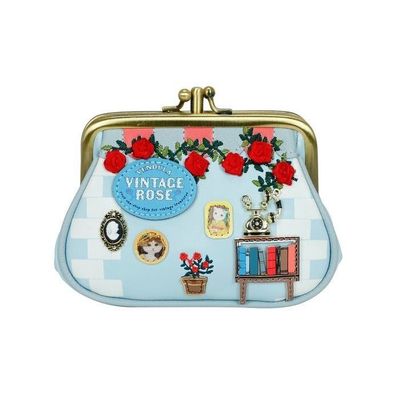 Vendula Vintage Rose Clipper Coin Purse