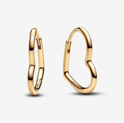 Pandora Asymmetrical Heart Hoop Earrings