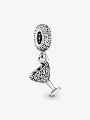 Pandora Pav&eacute; Cocktail Glass Dangle Charm
