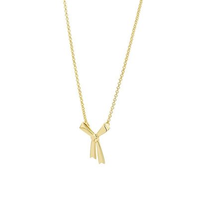 Karen Walker Small Bow Necklace 45cm Gold Plated