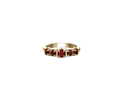 Pre-Order - Stolen Girlfriends Club Halo Cluster Ring Red Garnet Gold Plated
