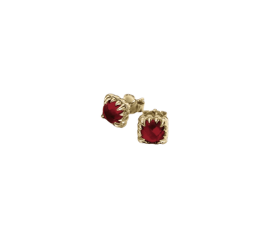 Pre-Order - Stolen Girlfriends Club Mini Claw Studs Red Garnet Gold Plated