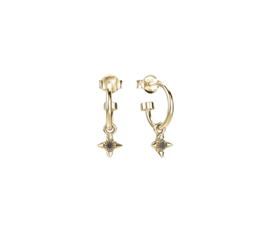 Pre-Order - Stolen Girlfriends Club Oracle Mini Star Anchor Earrings Gold Plated