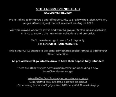 *Stolen Girlfriends Club Winter Exclusive