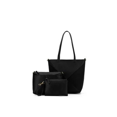 Black Caviar Renee 3 Piece Suedette Handbag Black