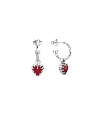 Stolen Girlfriends Club Love Claw Anchor Earrings Garnet