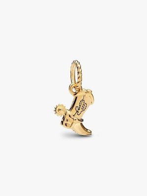 Pandora Disney Pixar Toy Story Cowboy Boot Charm Sterling Silver &amp; 14k Gold Plated