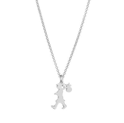 Karen Walker Small Runaway Girl Necklace Silver