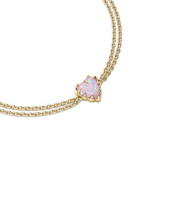 Stolen Girlfriends Club Love Claw Bracelet Pink Bello Opal Gold Plated