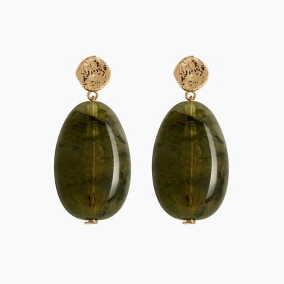 Zahar Olive Earrings Gold Plated