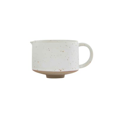 Hagi Milk Jug - White / Light Brown