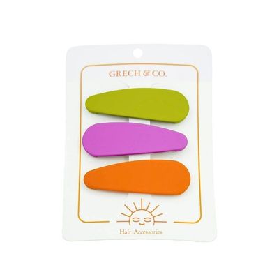 New Matte Clips Set of 3 - Chartreuse, Aster, Sienna