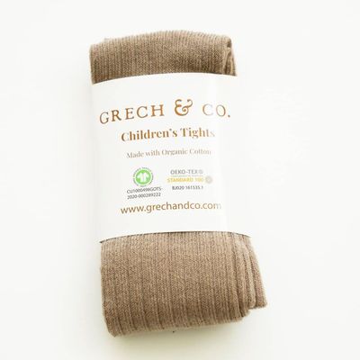 Organic Cotton Tights - Stone Size 122/128 - 5-6y