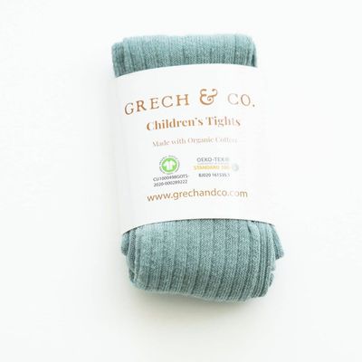 Organic Cotton Tights - Light Blue Size 122/128 - 5-6y