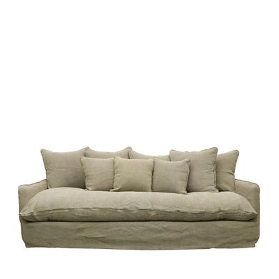 Bahama Slipcover couch- 3 seater- Khaki