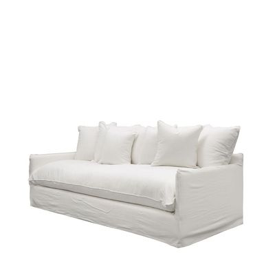 Bahama Slipcover couch- 3 seater- White