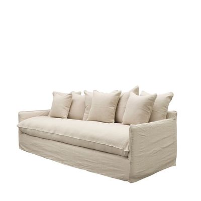 Bahama Slipcover couch- 3 seater- Oatmeal