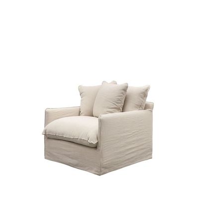 Bahama Slipcover couch- Armchair- Oatmeal